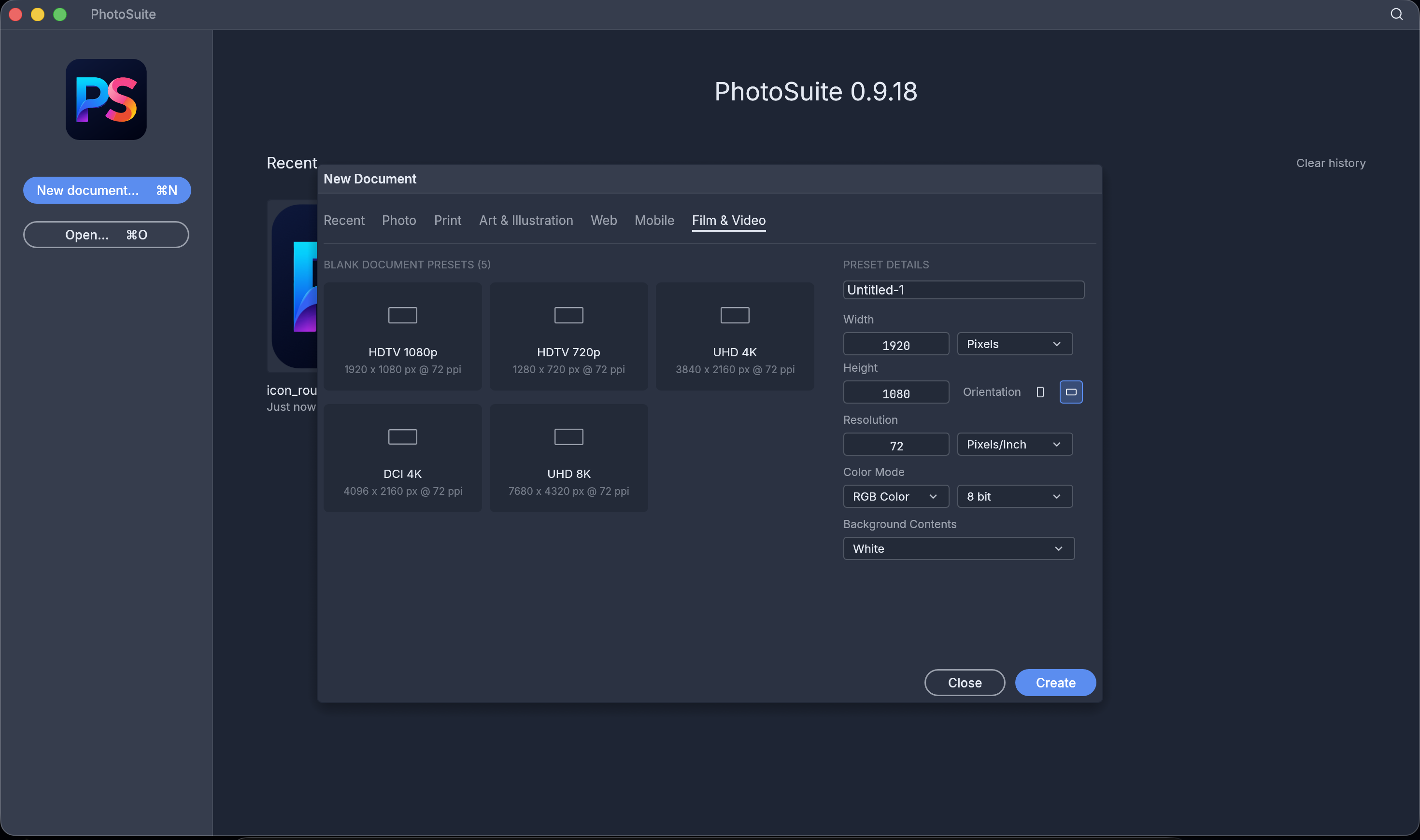 Screenshot of PhotoSuite